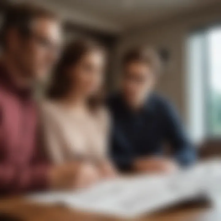 A thoughtful couple reviewing financial documents related to home purchasing.