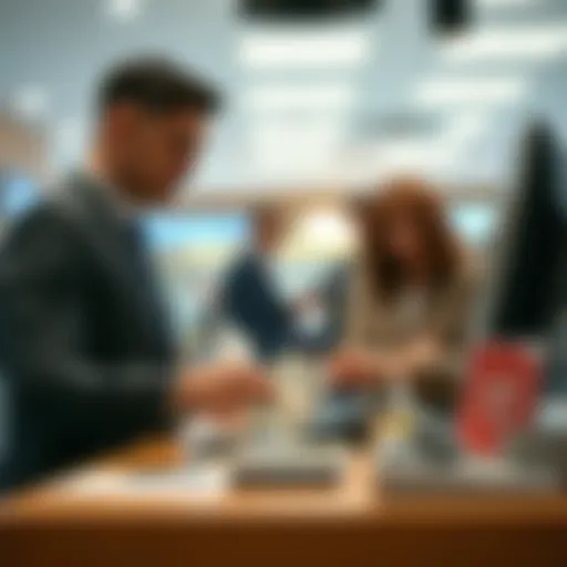 Cashing a Money Order at a Bank A bank teller assisting a customer with a money order.