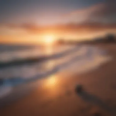 Scenic view of Rehoboth Beach at sunset