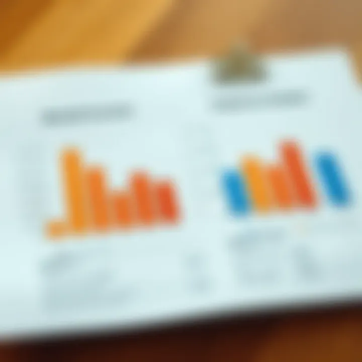 Graphs illustrating potential rental income and expenses analysis