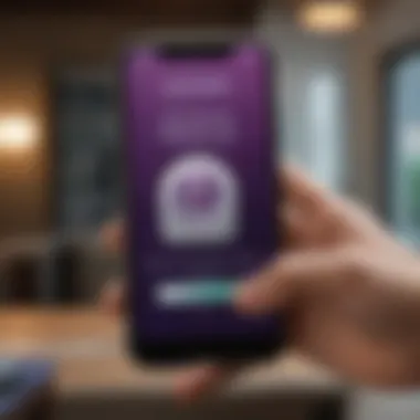 Secure Biometric Login for Chime Bank App Illustration of secure biometric login for Chime Bank mobile app
