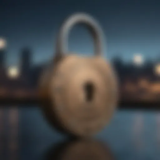 Secure Padlock Symbolizing Credit Freeze