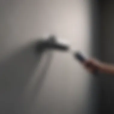 Paint roller creating smooth finish on wall