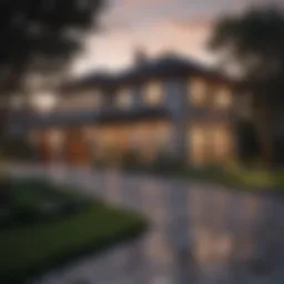 A modern house exterior showcasing curb appeal