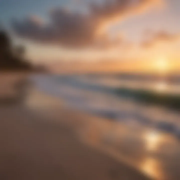 Sunset view over a peaceful Gulf Coast beach