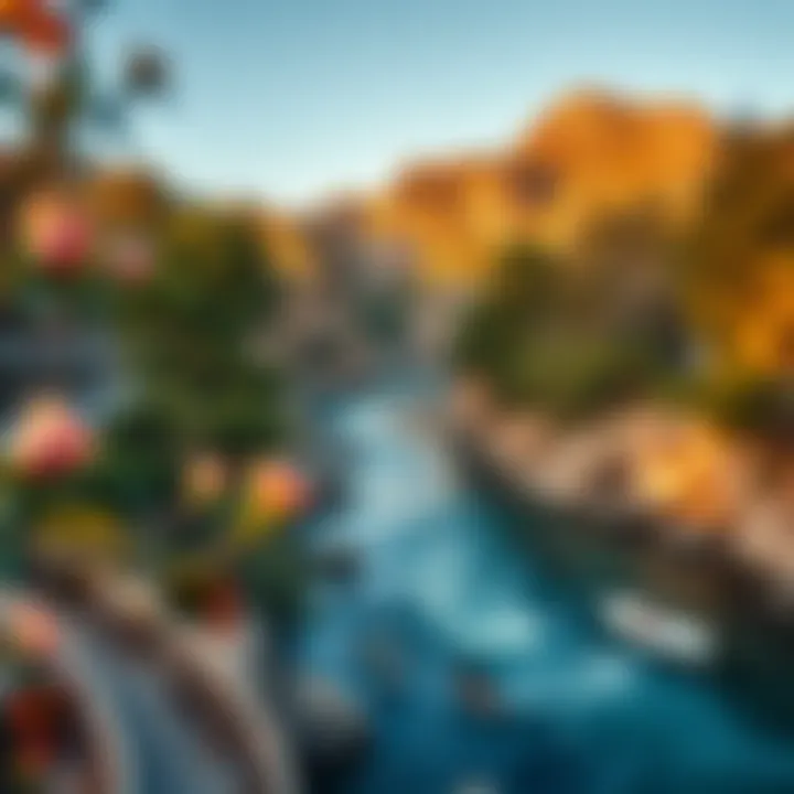 Ideal Climate for Relaxation Beautiful landscape representing a favorable climate