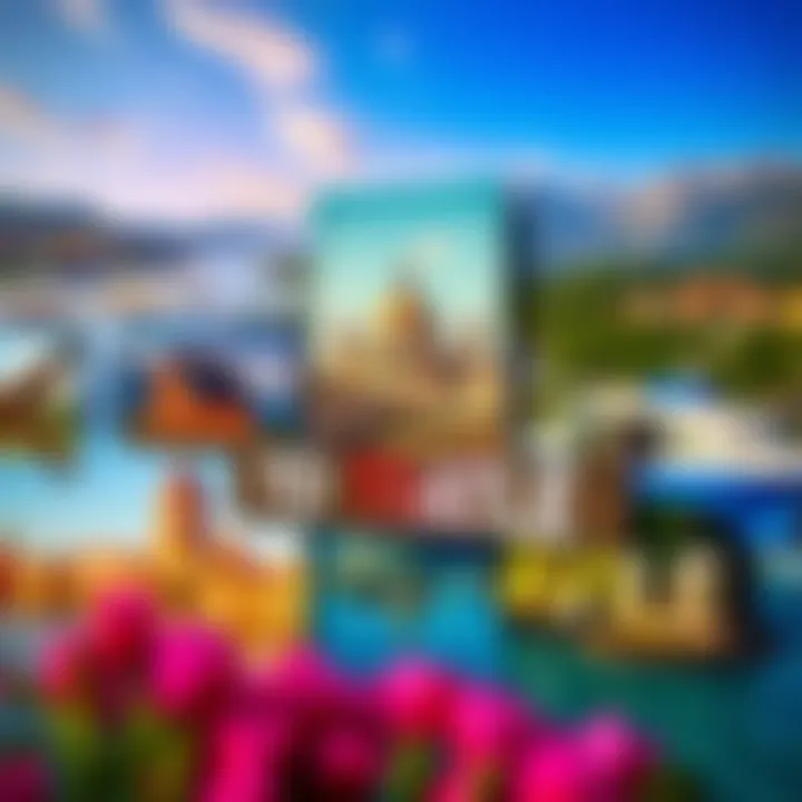 Travel destinations collage
