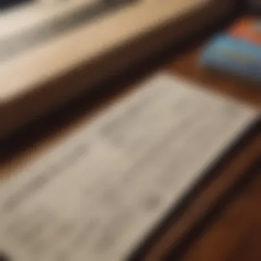 Detailed View of a Cashier's Check Close-up of a cashier's check on a wooden surface
