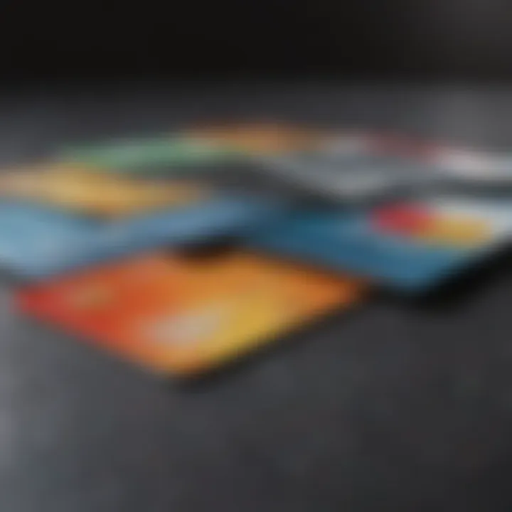 Credit card and financial documents arranged neatly