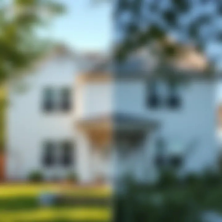 Transformative Impact of House Painting Before and after images of a freshly painted house