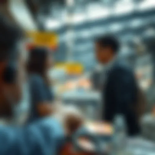 Conceptual illustration of voluntary exchange in a market