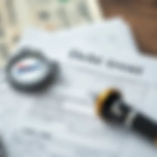 Illustration depicting the concept of debt cancellation with financial documents