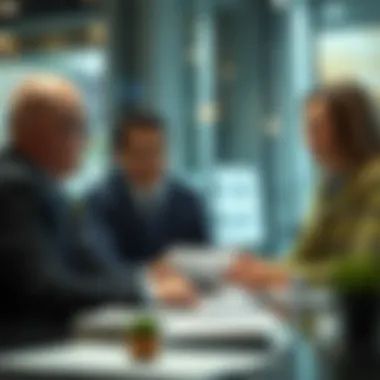 Investment Planning Consultation A financial advisor consulting with clients on investment strategies