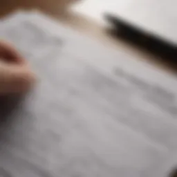 Detailed tax forms on a desk