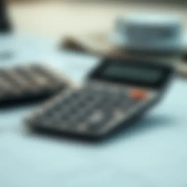 A financial calculator with loan parameters