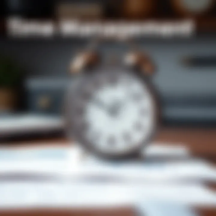 Time Management in Tax Preparation Conceptual image of a clock with financial documents