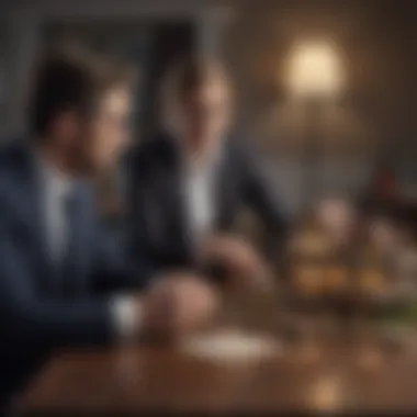 Financial collaboration in real estate concept