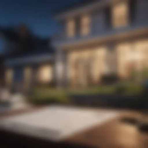 Modern real estate transaction illustration