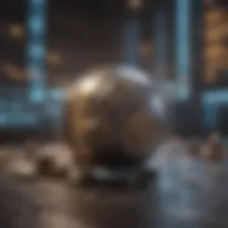 Conceptual illustration of put options in stock market